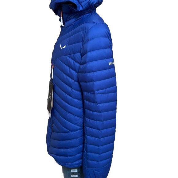 $400 Salewa Men Ortles Hybrid Rds 750 Down Wool Hybrid Jacket Blue Large EU 52 - Picture 8 of 9